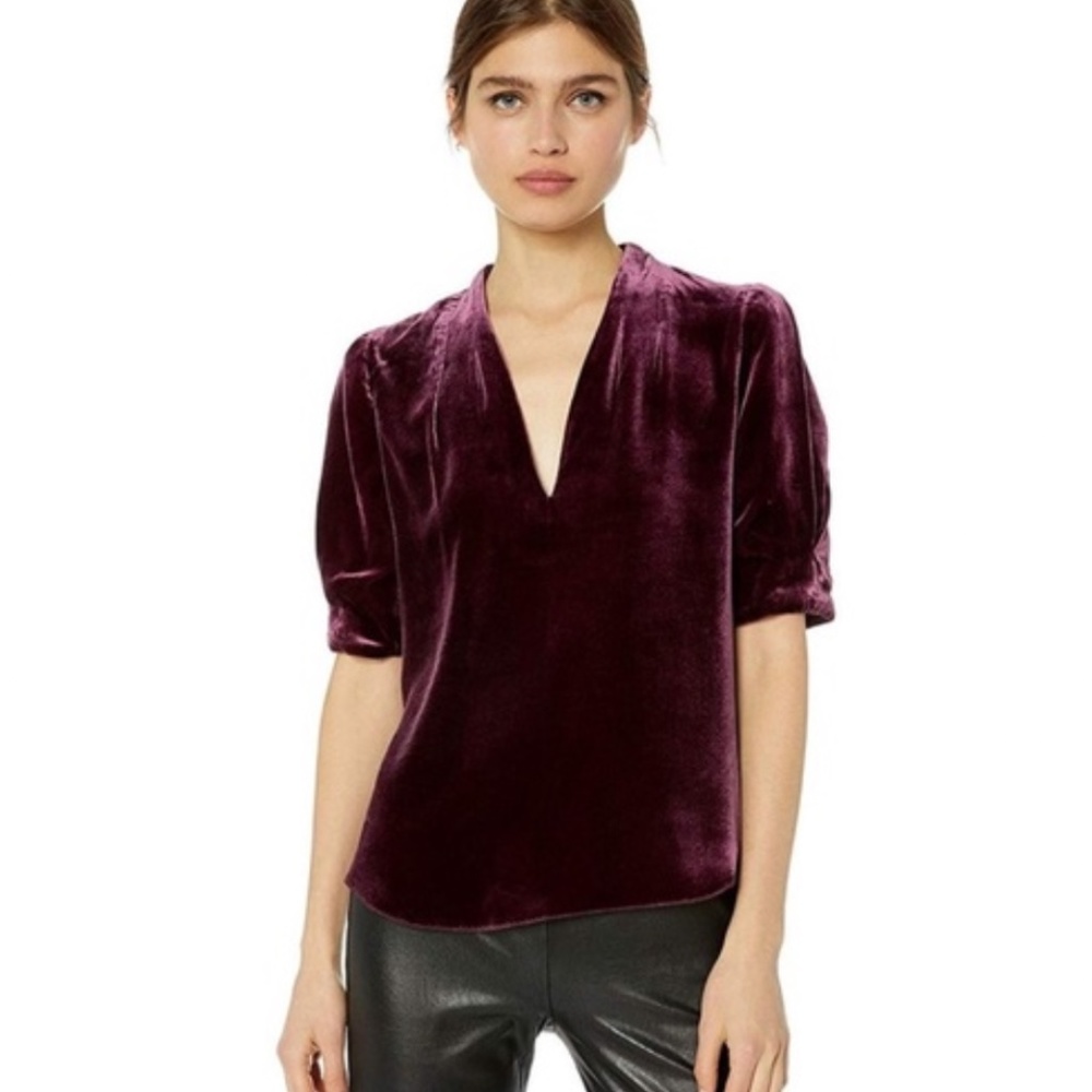 JOIE velvet blouse top